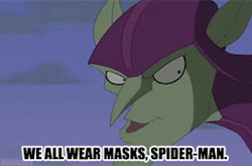 Green Goblin We All Wear Masks Spider Man GIF - Green Goblin We All Wear Masks Spider Man Spider Man GIFs