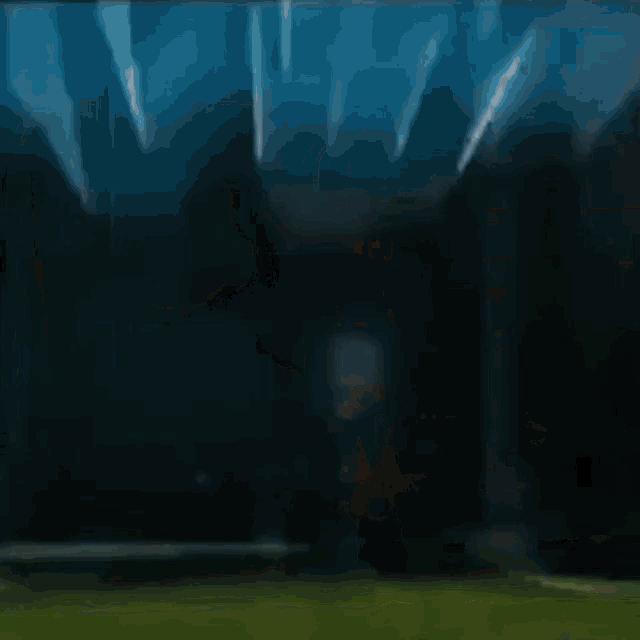 a dark background with a light shining through it