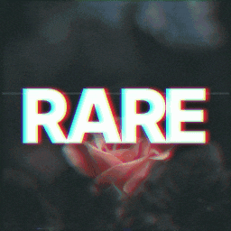 a sign that says rare on it in white