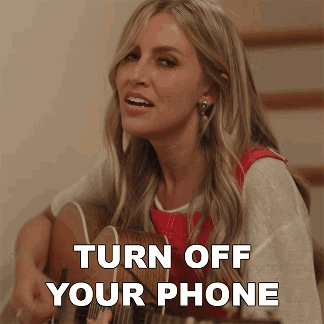 Turn Off Your Phone Catie Offerman GIF - Turn Off Your Phone Catie Offerman Get A Dog Song GIFs