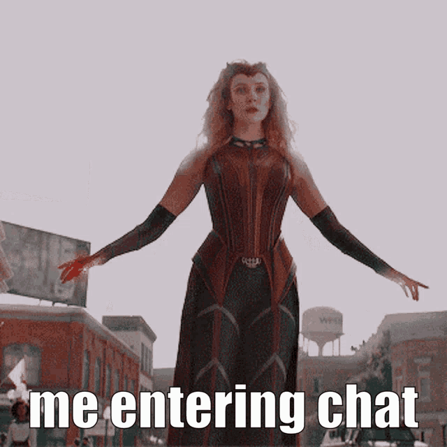 Scarlet Witch Me Entering Chat GIF - Scarlet Witch Me Entering Chat Meme GIFs