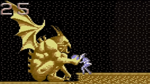 a video game screen shows a dragon with the number 25 on the top