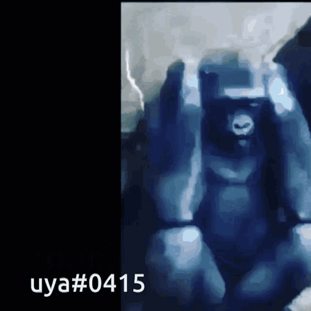 a drawing of a gorilla with a skull on it and the number 0415