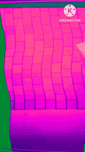 a pink and purple background with a kinemaster logo on it
