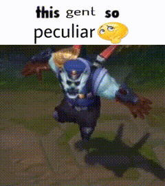 a pixelated image of a police officer with the words this gent so peculiar above him
