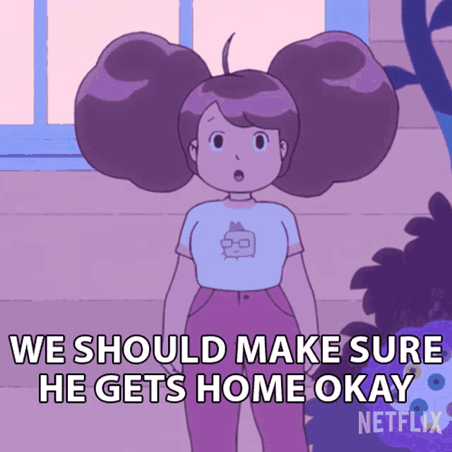 We Should Make Sure He Gets Home Okay Bee GIF - We Should Make Sure He Gets Home Okay Bee Bee And Puppycat GIFs
