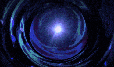 a purple and blue swirl in the dark