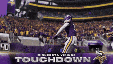 a poster for the minnesota vikings touchdown is shown