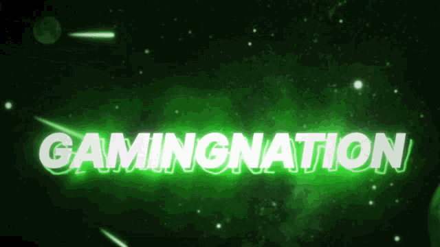 a green background with the words gamingnation written in white