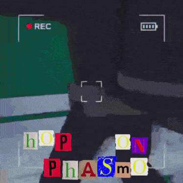 a video game called hop on phasmo shows a man falling off a ladder