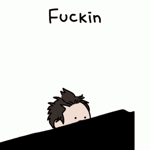 a cartoon of a man giving a thumbs up with the word yeah written below him