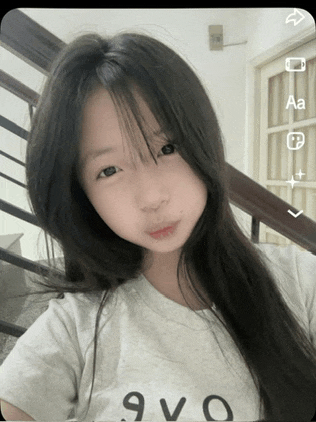 a girl with long hair is wearing a white t-shirt that says 9vo