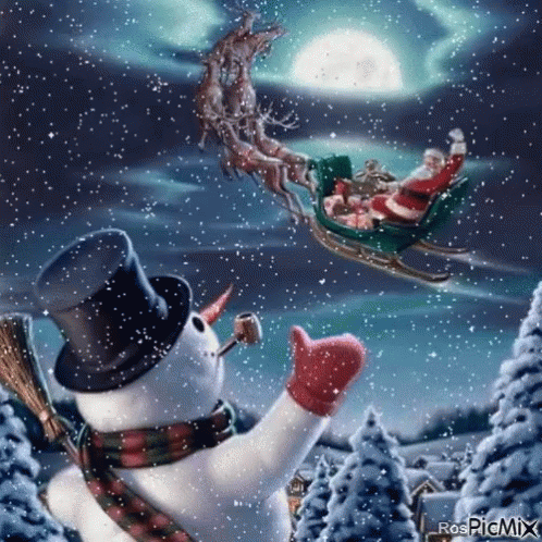 Snowman Christmas GIF - Snowman Christmas Santa GIFs
