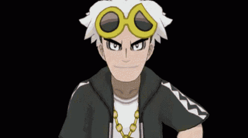 a cartoon character is giving the middle finger while wearing goggles and a watch .