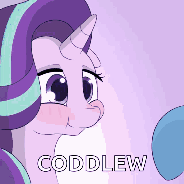 a cartoon of a pony with the word coddlew on it