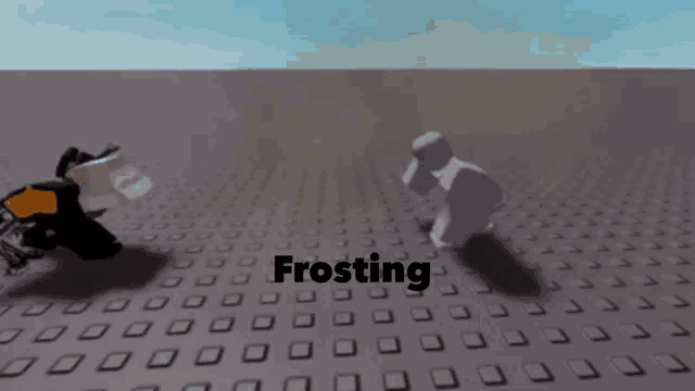 a video game scene with the word frosting on it