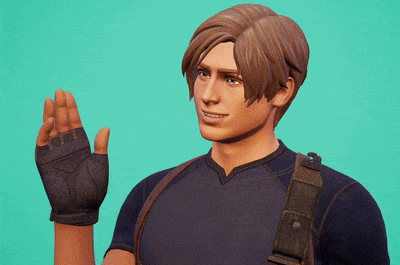 a man wearing a black shirt and black gloves is smiling