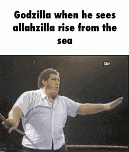 Vangraffs Bode Gang GIF - Vangraffs Bode Gang Godzilla When He Sees Allahzilla Rise From The Sea GIFs