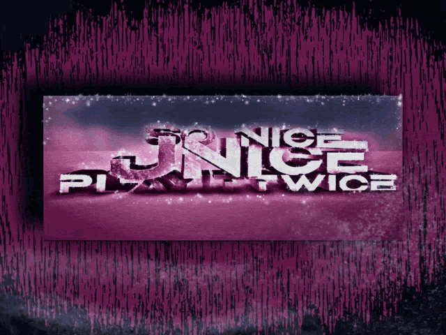 a purple background with the words nice twice written on it