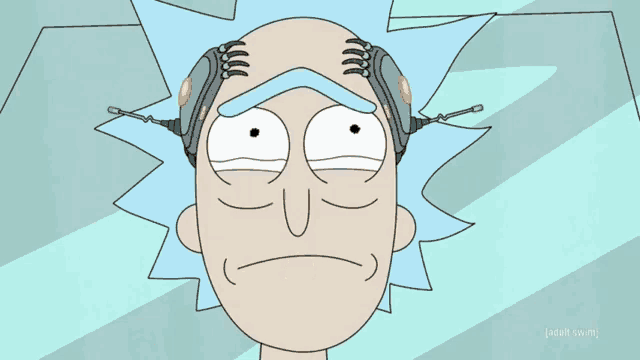 a cartoon of rick from rick and morty says " no. i 'm just allergic to "