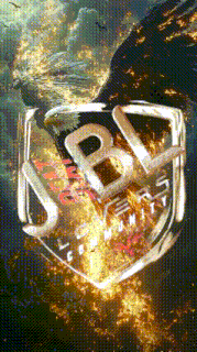 an eagle is flying over a shield that says bl on it