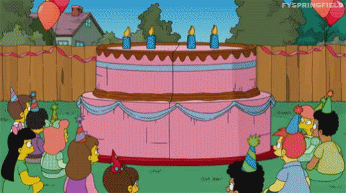 Birthday Cake Simpsons GIF - Birthday Cake Simpsons Ninja Turtles GIFs