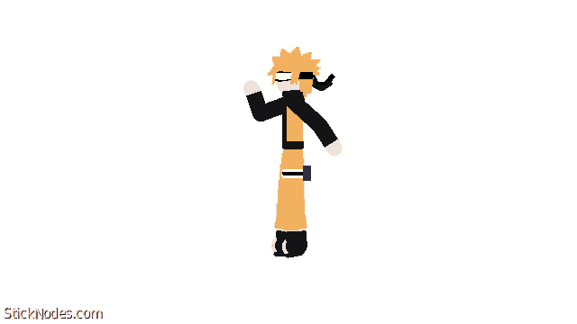 a cartoon of naruto and sasuke fighting with the website sticknodes.com in the corner