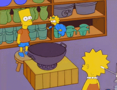 Maggie In A Wok - The Simpsons GIF - The Simpsons Wok Maggie Simpson GIFs