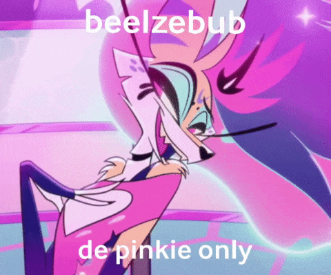 a picture of a cartoon character with the words beelzebub de pinkie only