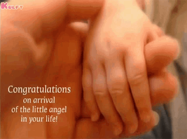 a congratulations on arrival of the little angel in your life card