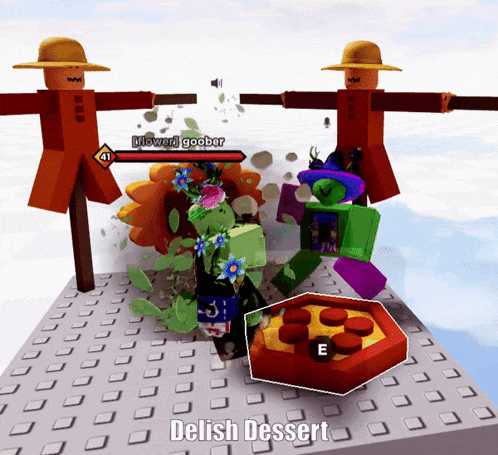 a screenshot of a video game with the words delish dessert