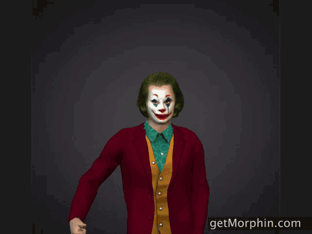 a picture of the joker giving a thumbs up with the words gg behind him