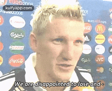 a man is disappointed to lose and says we are disappointed