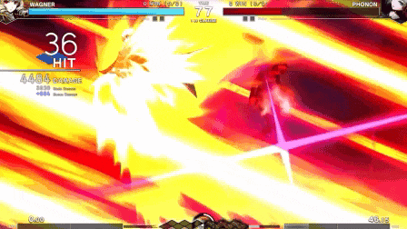 a video game with wagner and phonon fighting