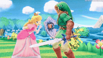 Princess Peach Link GIF - Princess Peach Link GIFs
