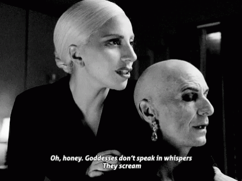 Lady Gaga Goddesses Scream GIF - Lady Gaga Goddesses Scream Ahs GIFs