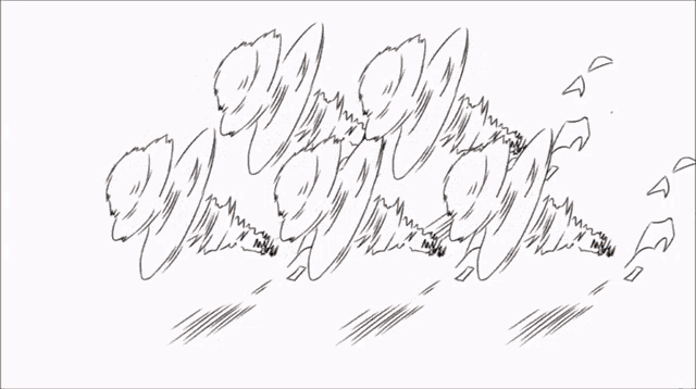 a drawing of a group of cartoon characters including a fox