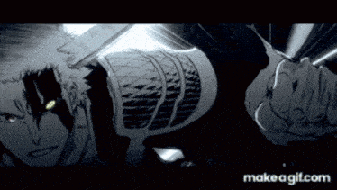 a drawing of a man with a sword and the words make a gif.com below it