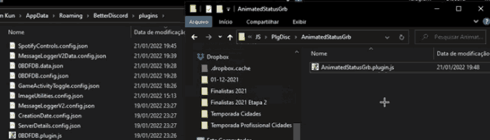 a screenshot of a folder called animatedstatusdb