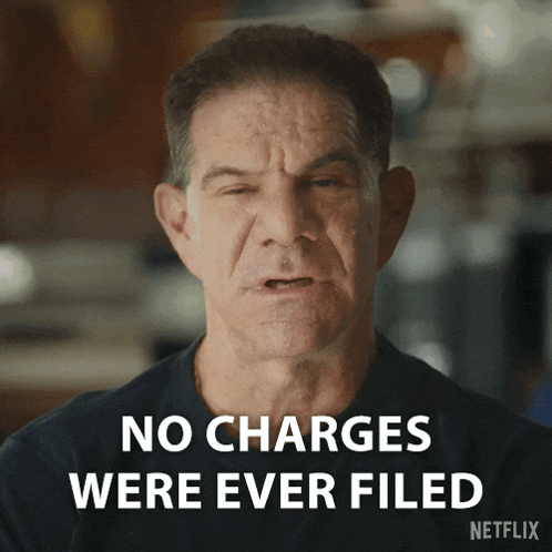 a man says no charges were ever filed in a netflix ad