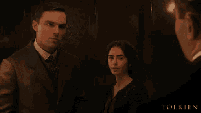 Lily Collins Nicholas Tolkien Lily GIF - Lily Collins Nicholas Tolkien Lily Tolkien Movie GIFs