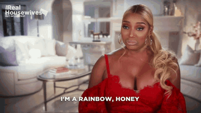 a woman says i 'm a rainbow honey