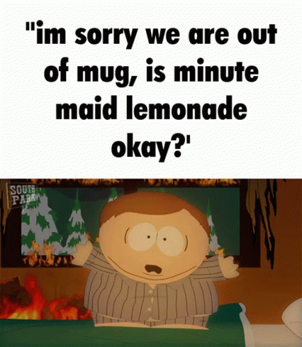 Mug Minute Maid Lemonade GIF - Mug Minute Maid Lemonade Panic GIFs