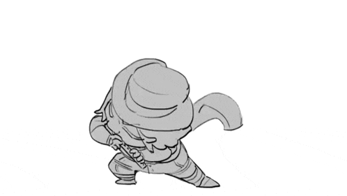 a drawing of a person playing a flute