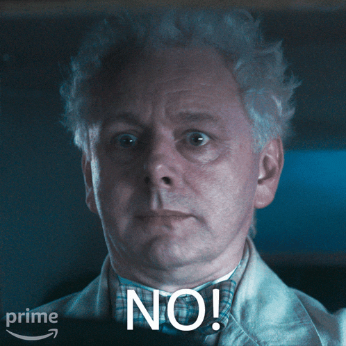 a man 's face is shown with the words " no " on the bottom