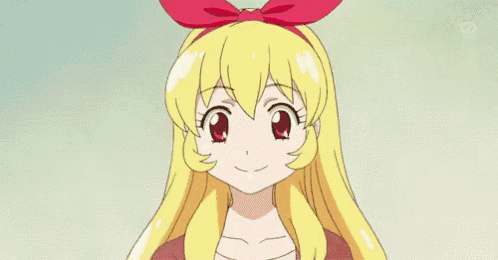 a girl with long blonde hair and red eyes is eating something with chopsticks .