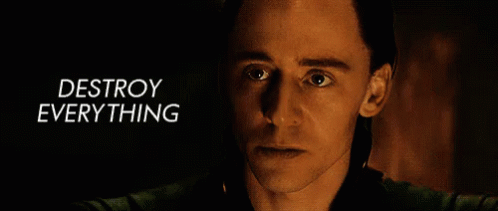 Tom Hiddleston Loki GIF - Tom Hiddleston Loki Destroy GIFs