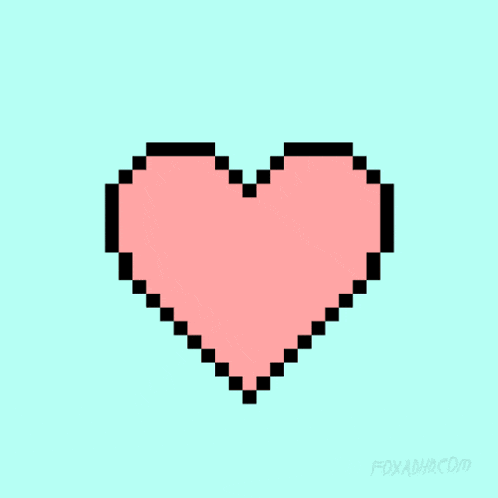a pixel art of a broken heart with the words game over written above it