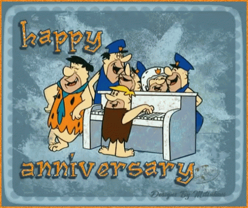Happy Anniversary Flintstones GIF - Happy Anniversary Happy Flintstones GIFs