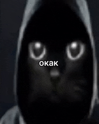 a close up of a black cat wearing a hoodie with glowing eyes .